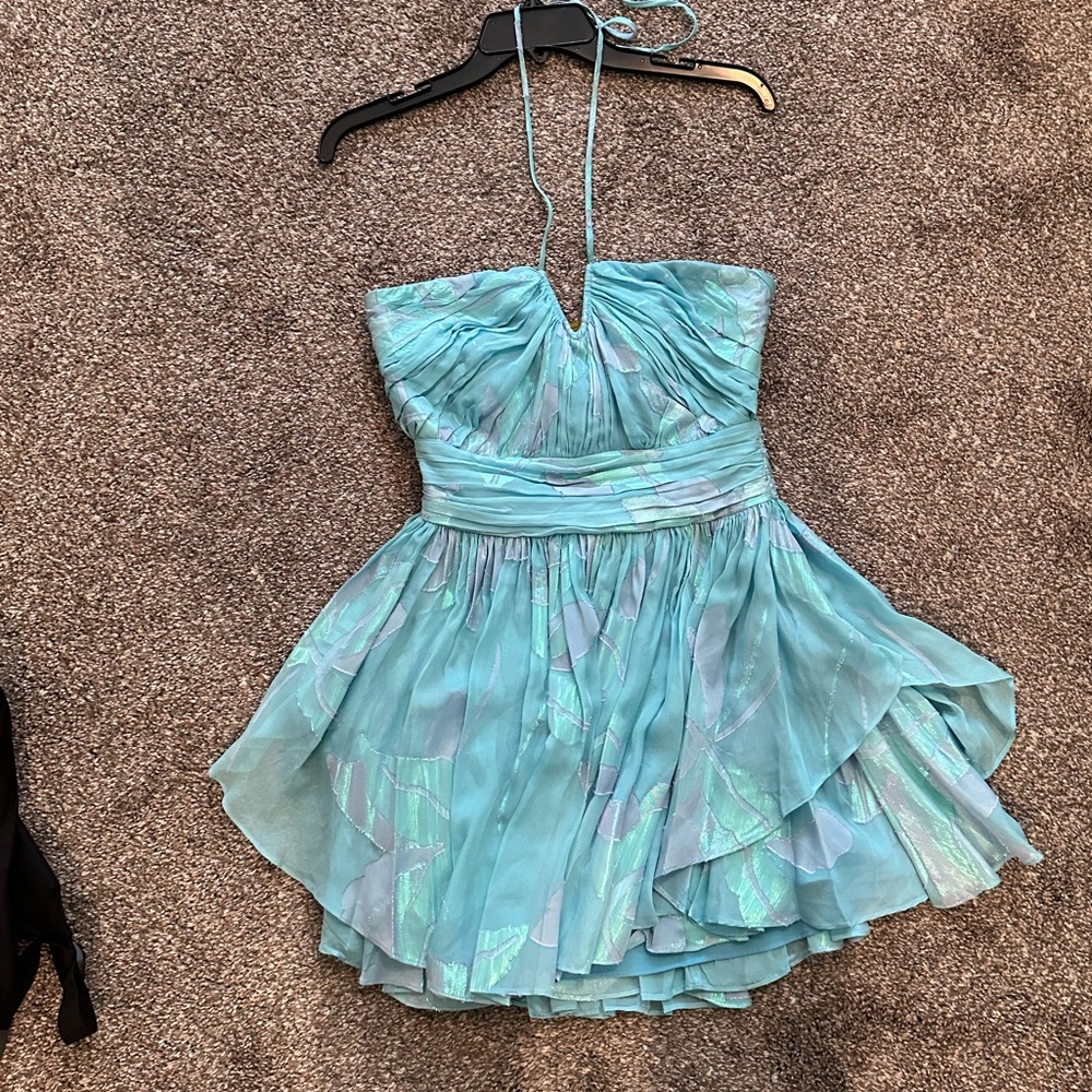 Blue mini ramy brook dress